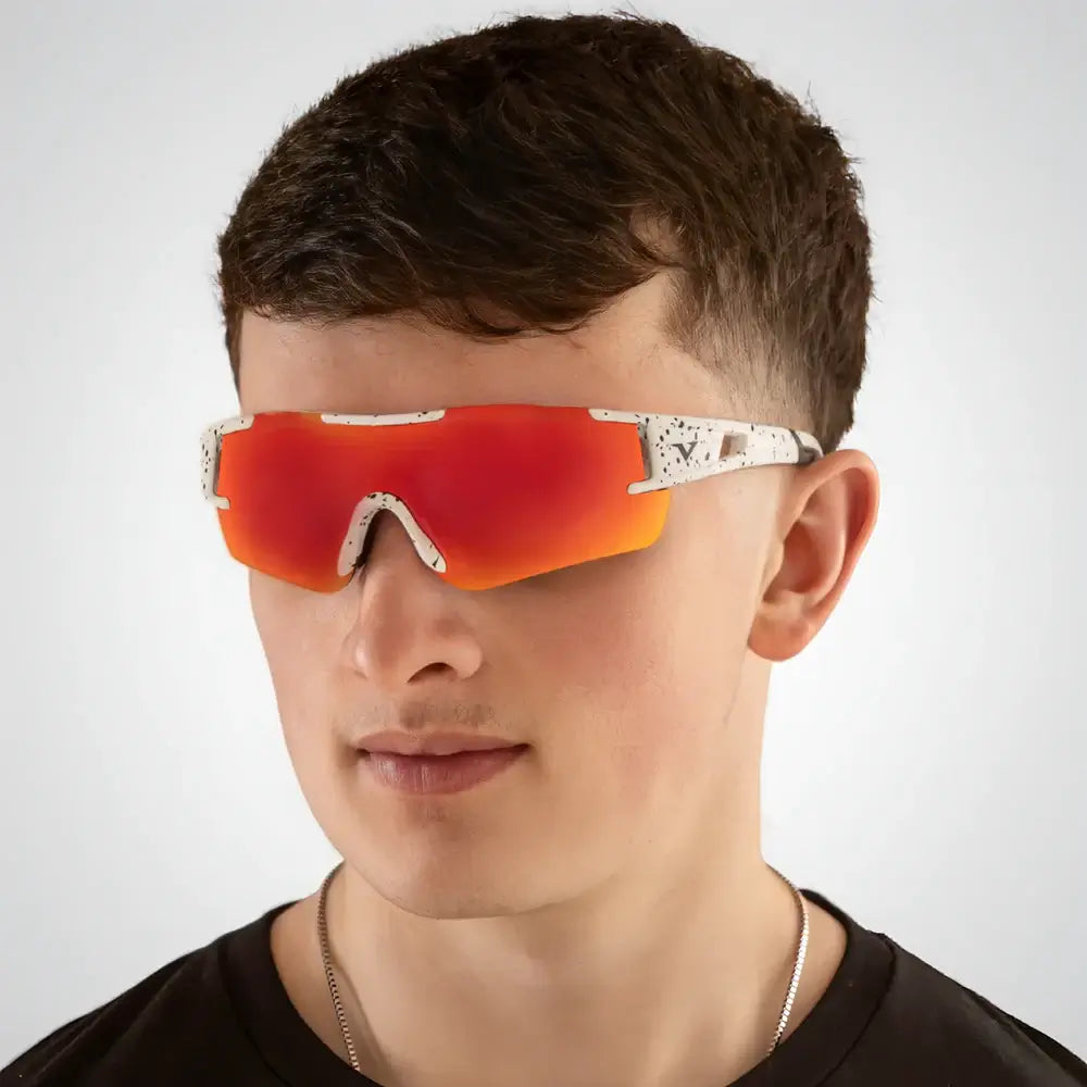 Athlete in motion with Velocity Apex sunglasses – training performance gear
